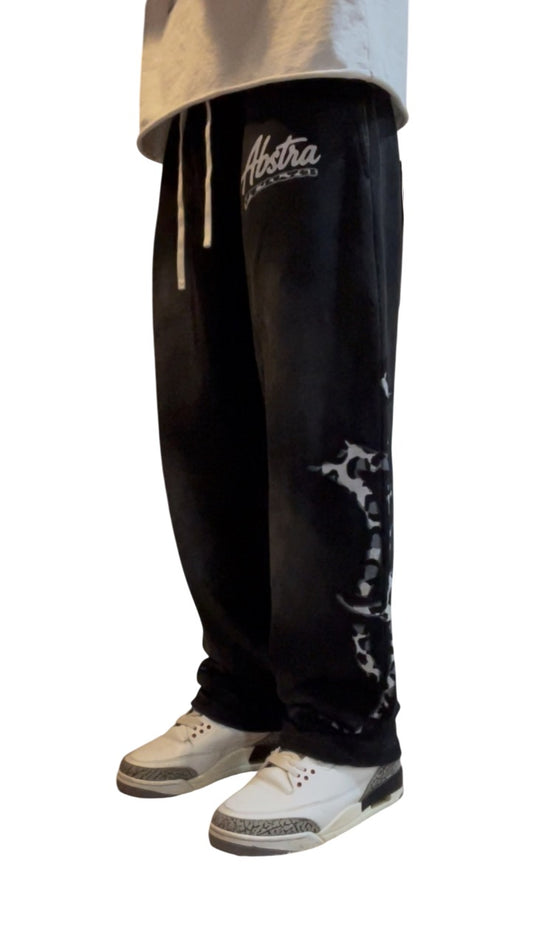 ABSTRA Black Leopard Sweatpants